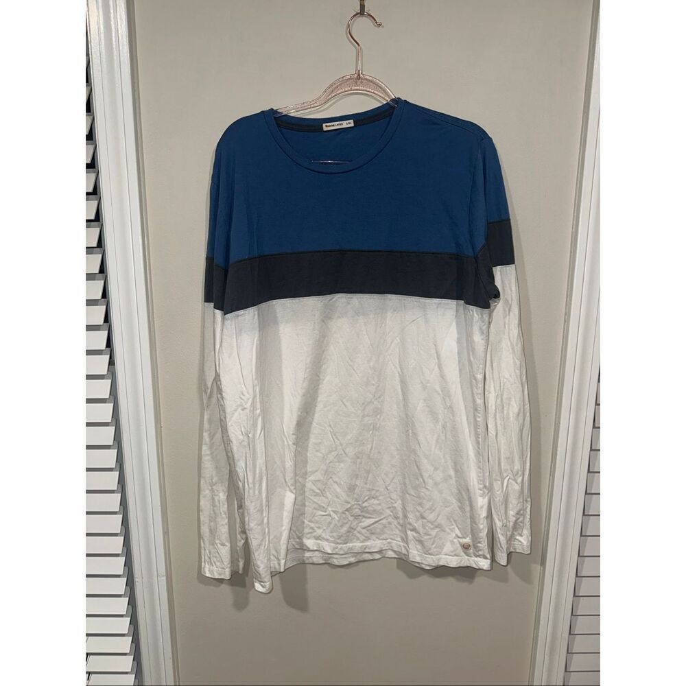 Marine Layer Jacob Long-Sleeve Crew Long Sleeve TShirt color-block L/XL